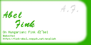 abel fink business card